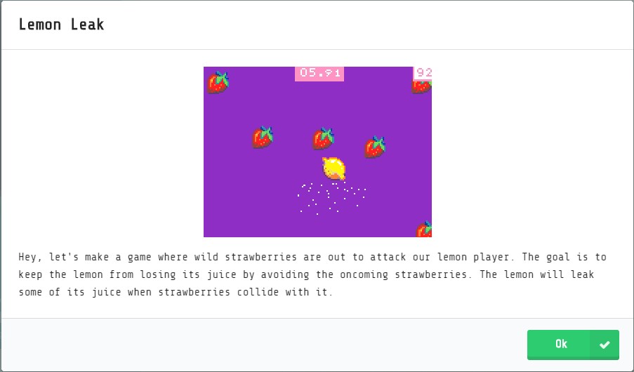 Microsoft MakeCode Arcade チュートリアル「Lemon Leak」(その1) | 渡り鳥の広場