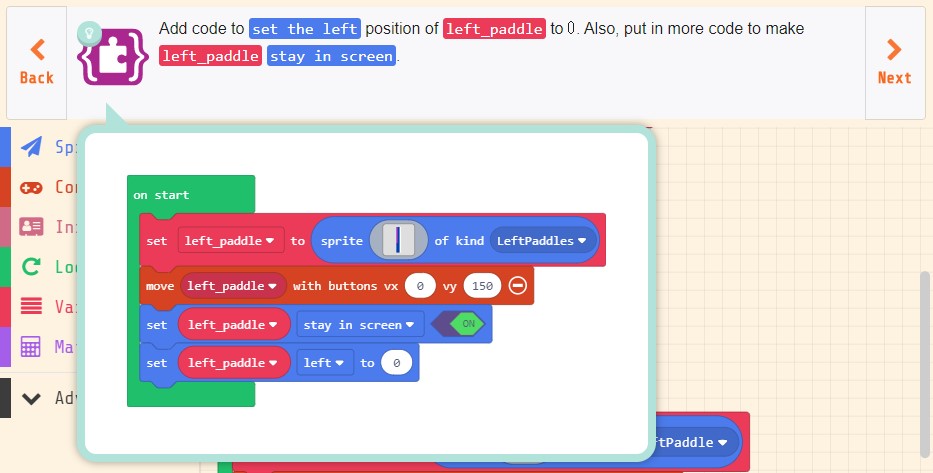 Microsoft MakeCode Arcade チュートリアル「Paddle」(その2) | 渡り鳥の広場