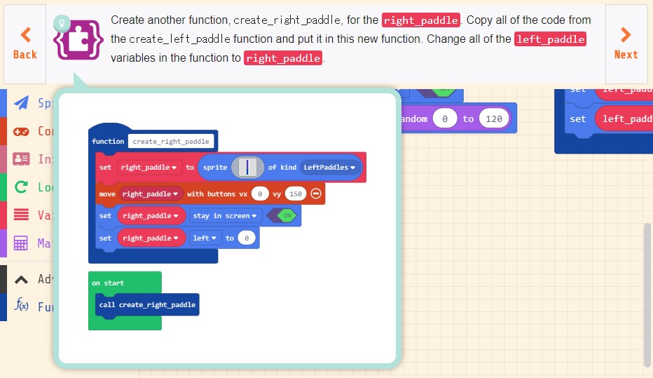 Microsoft MakeCode Arcade チュートリアル「Paddle」(その2) | 渡り鳥の広場