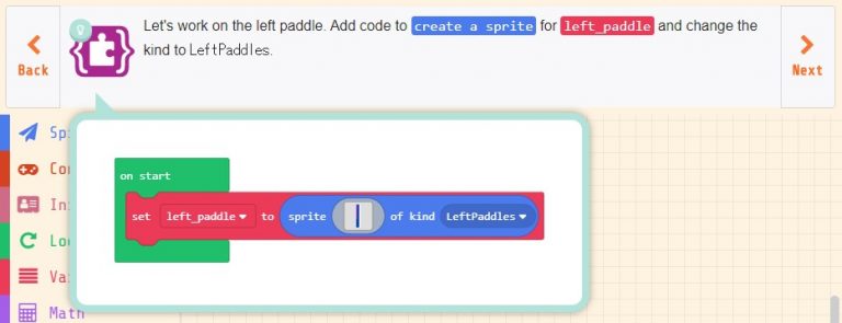 Microsoft MakeCode Arcade チュートリアル「Paddle」(その1) | 渡り鳥の広場