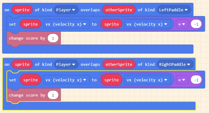 Microsoft MakeCode Arcade チュートリアル「Paddle」(その2) | 渡り鳥の広場